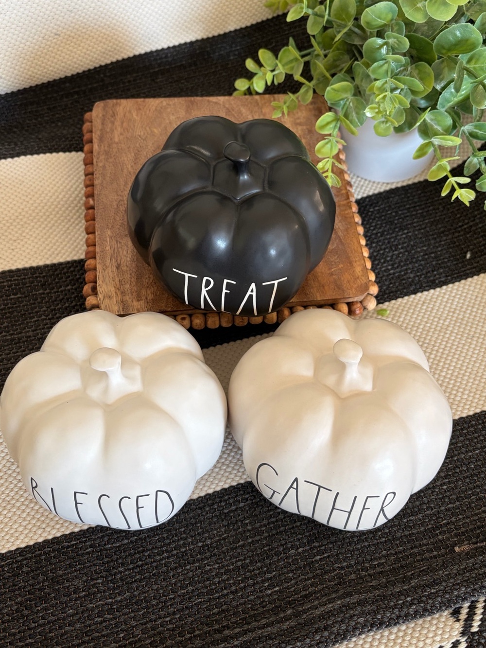 3 Rae Dunn Ceramic Pumpkins - Picture 2 of 9